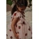 Yvonne frill dress - strawberry