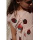 Yvonne frill dress - strawberry