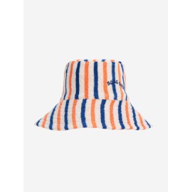 Bobo Choses stripes terry cloth bucket hat