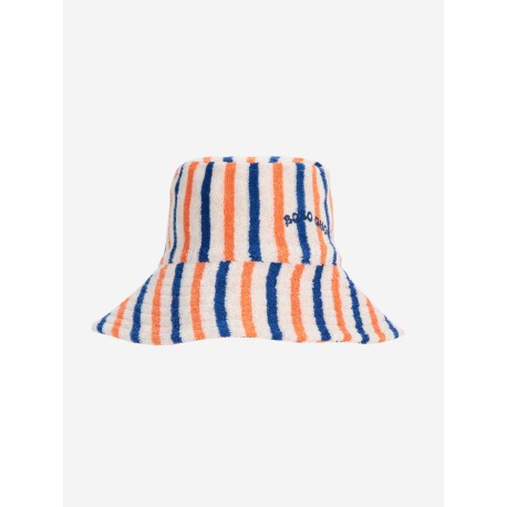 Bobo Choses stripes terry cloth bucket hat