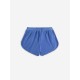 Smiling color block terry cloth shorts