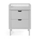 Sebra Changing Table with drawers in stone grey